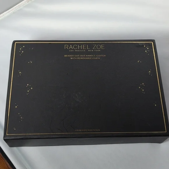 Rachel Zoe Beaded Clutch Purse with Swan Design - Picture 5 of 7